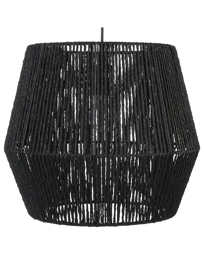 Lámpara colgante GWERU Cuerda de papel Negro
