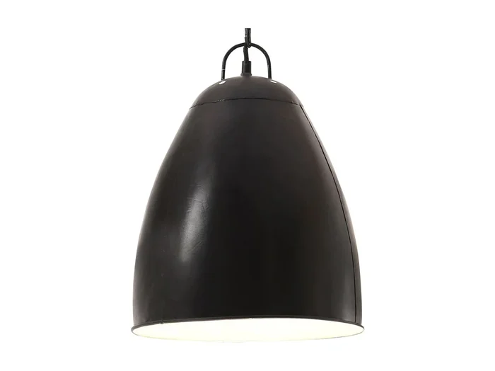 Lámpara colgante industrial redonda 25 W negra 32 cm E27 ES197392
