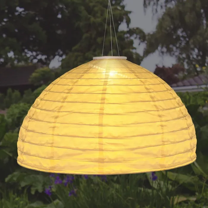 Lámpara colgante LED 33982, blanco, lino, plástico