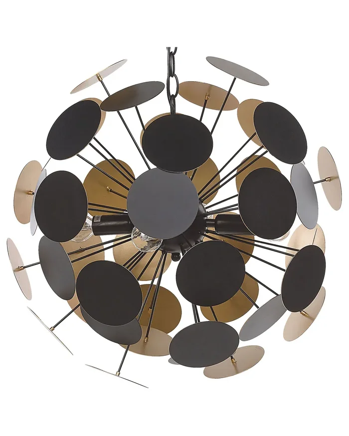 Lámpara colgante MARITSA Metal Negro/Dorado
