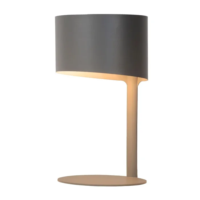Lámpara de mesa Knulle de metal, gris