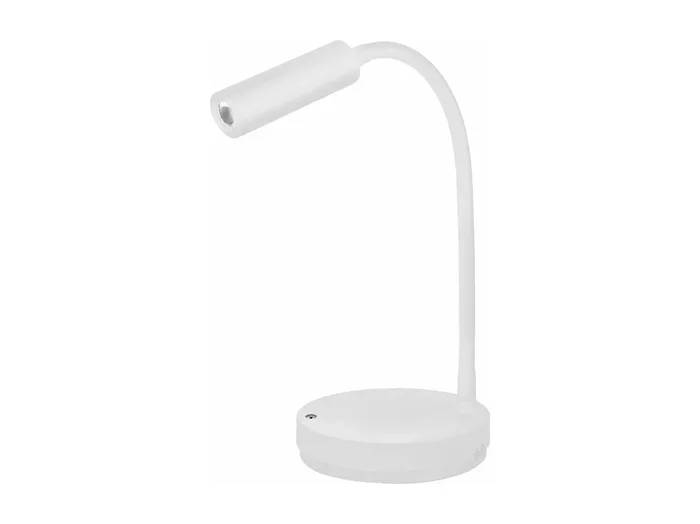 Lámpara de mesa LED Stem 5W blanca, luz cálida, carga inalámbrica y cabezal ajustable