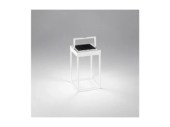 Lámpara de mesa solar y recargable CAGE de Perenz Blanco Mate H30cm