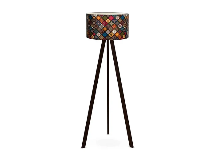 Lámpara de pie lámpara altura 140 cm E27 negro / multicolor 03_0007298