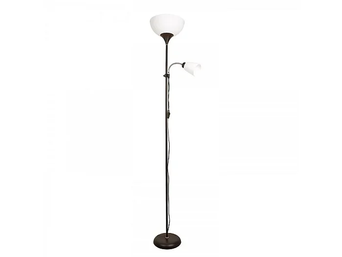 Lampara De Pie Marron De La Serie Varese Con Doble Iluminacion