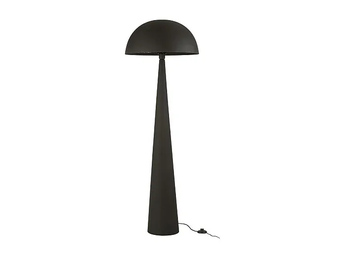 Lámpara de seta de metal negro 51x51x148 cm