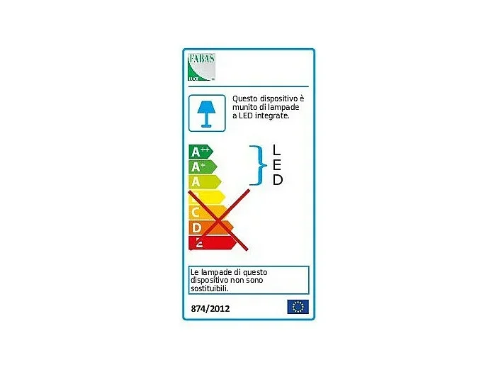 Lámpara de techo LED BARD moderna 39W Blanco 3394-61-102 Fabas Luce