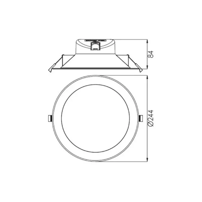 Lámpara de techo LED empotrable Acrux, Ø 24 cm, plata mate, CCT