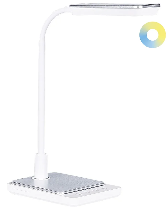 Lámpara LED de escritorio CENTAURUS con regulador de intensidad Metal Blanco