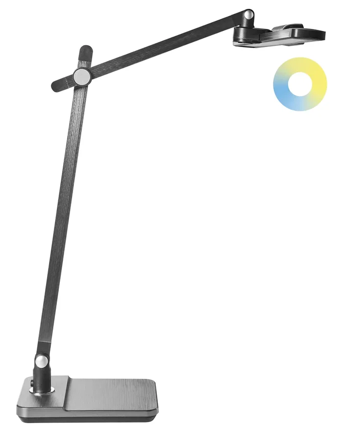 Lámpara LED de escritorio SERPENS con regulador de intensidad Gris