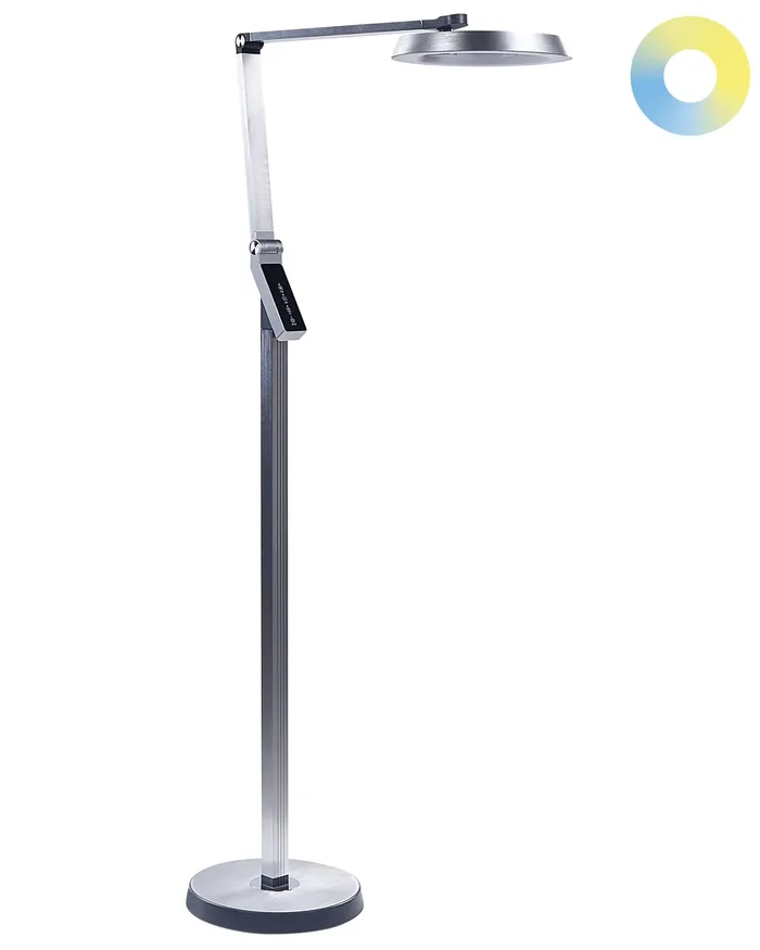Lámpara LED de pie CARINA con regulador de intensidad Metal Plateado