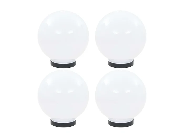 Lámparas de bola LED 4 unidades esféricas PMMA 20 cm ES537987