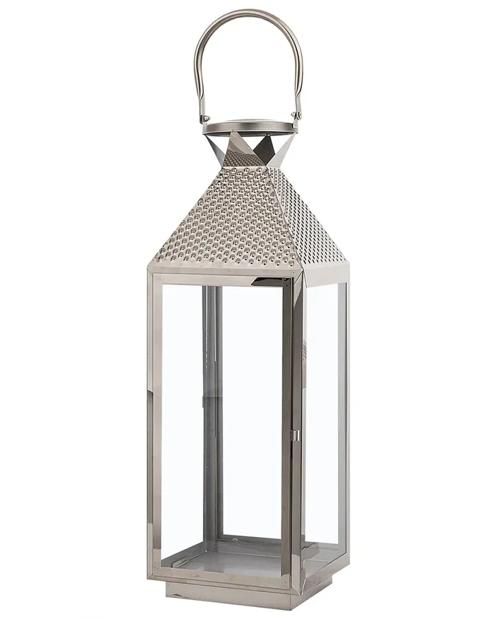 Lantern BALI Stainless Steel 55 cm Silver