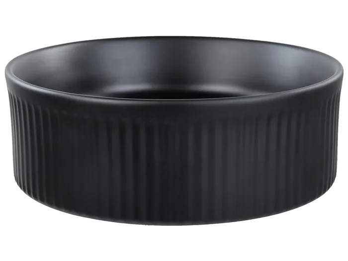 Lavabo sobre encimera GELDO ⌀ 37 cm Cerámica Negro
