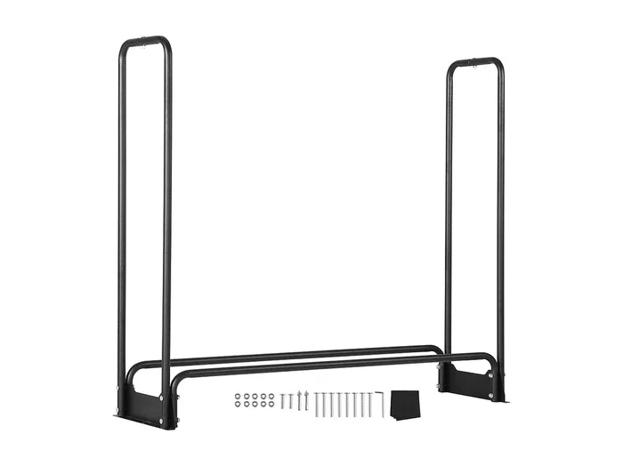 Leñero para Exteriores SucceBuy de 1,3 Metros con Tapa, Soporte para Leña, 132 x 36 x 117 Cm.