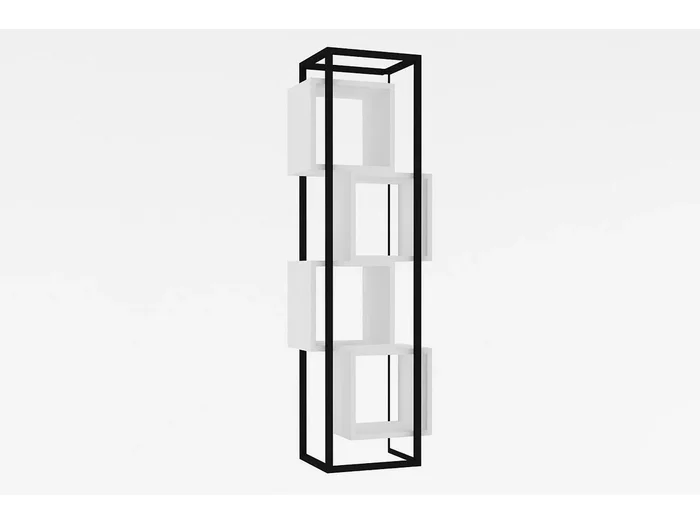 Librería moderna – 140 cm de alto, 44 cm de ancho, 29 cm de fondo – blanco – tablero de partículas revestido de melamina