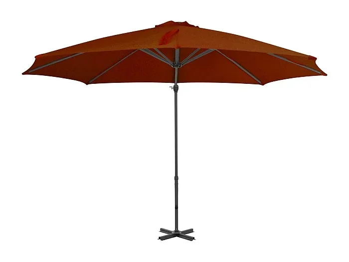 Liège Sombrilla jardín voladiza con palo de aluminio terracota 300 cm