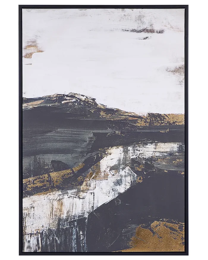 Lienzo STATTE Motivo abstracto 63 x 93 cm Negro
