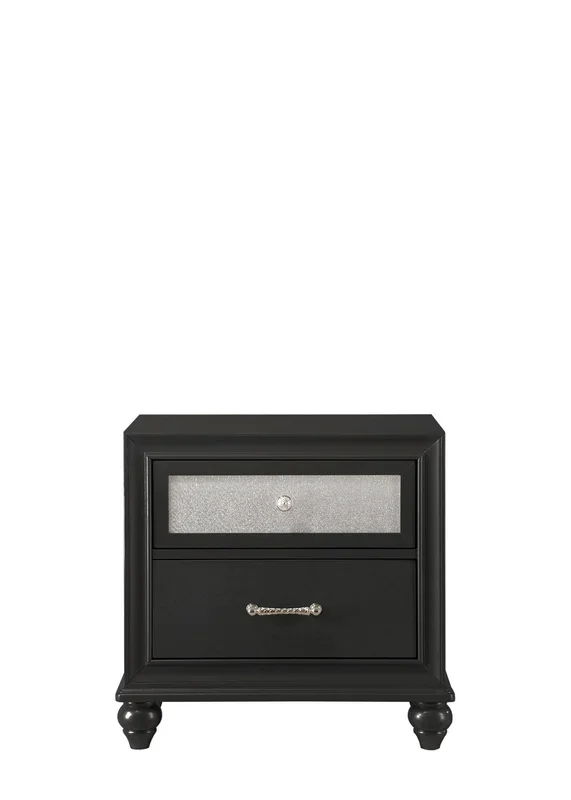 Lila Black Nightstand