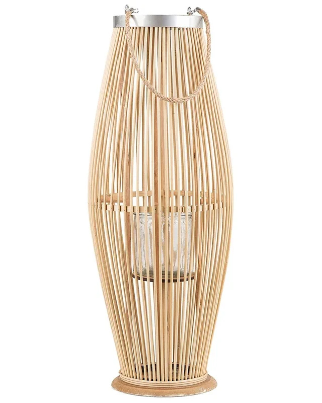 Linterna TAHITI Madera de bambú 72 cm Natural