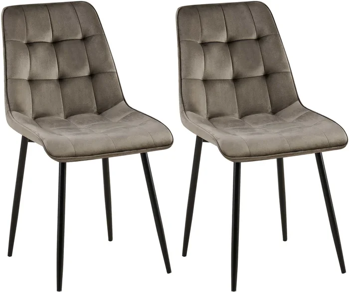 Lote de 2 sillas de comedor Funda de terciopelo Gifford