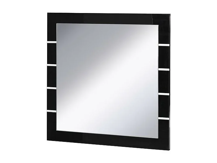 Lote de 3 espejos LINA negro y blanco brillante – 60 x 60 cm