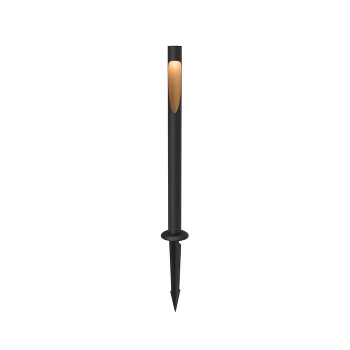 Louis Poulsen Bolardo luminoso Flindt 827 70 cm negro Pie de tierra 24 V