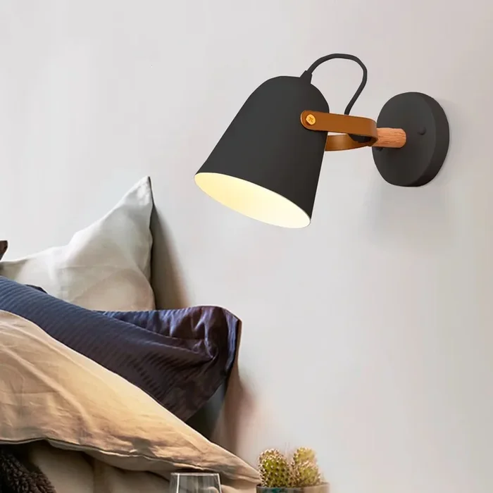 Lúzete – Aplique De Pared Negro/marrón Egil