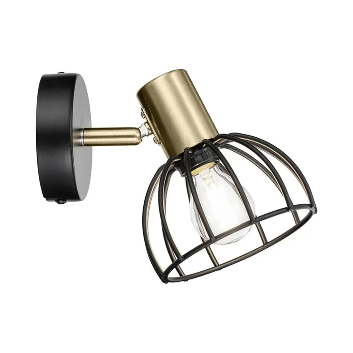 Lúzete – Aplique De Pared Negro Mate Gabrielle