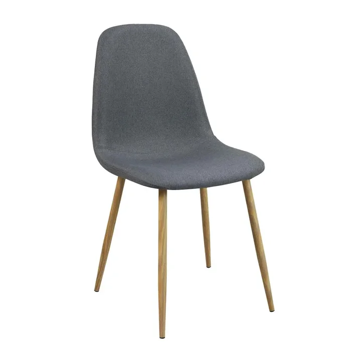 Lúzete – Silla De Comedor Tapizada Gris Oscuro Gracia