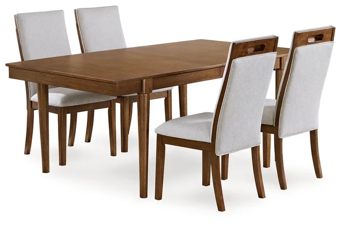 Lyncott Brown Dining Table and 4 Chairs