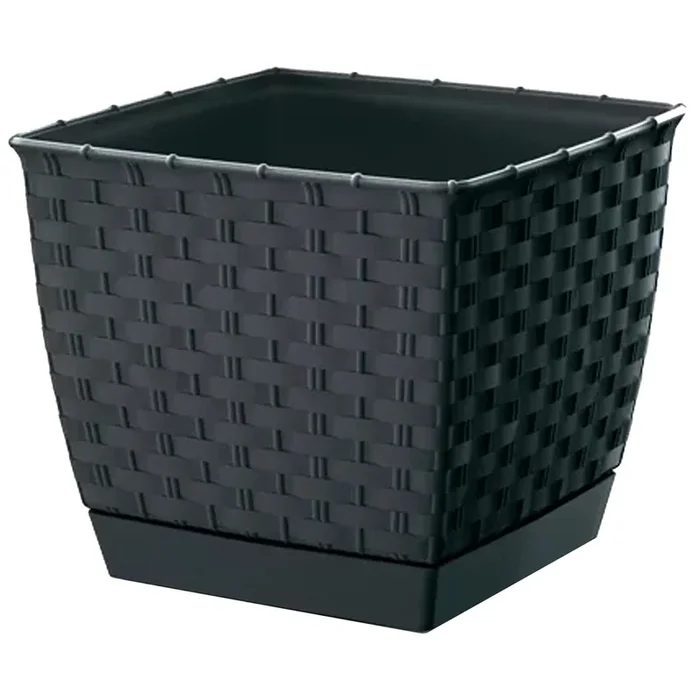 Maceta Ratolla Square 8,2L., Dimensiones (Mm) 250X250X220, Color Antracita