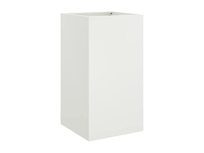 Macetero bancal elevado plantas flores terraza jardín 42 x 38 x 75 cm blanco acero 02_0037597