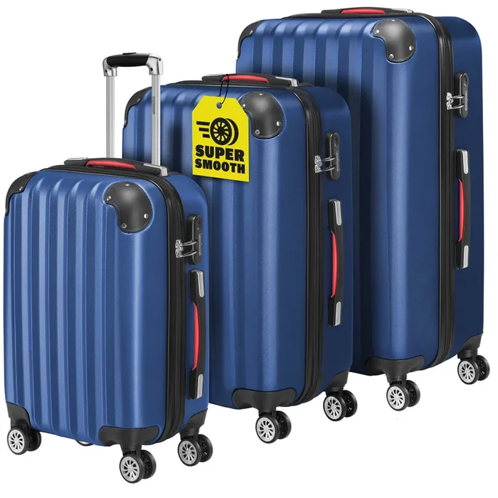 Maletas rígidas set de 3 azul 36L 68L 89L