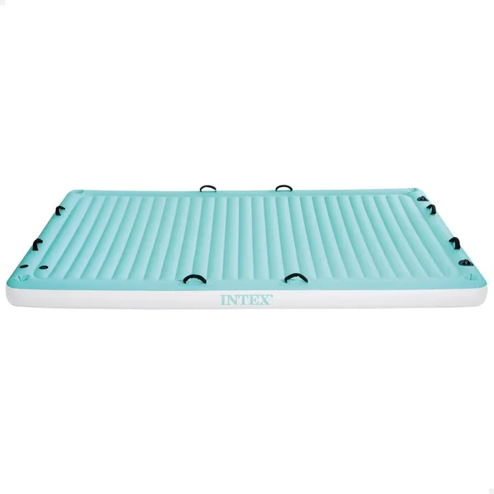 Manta flotante hinchable c/portabebidas y asas de agarre 183x310x18 cm INTEX