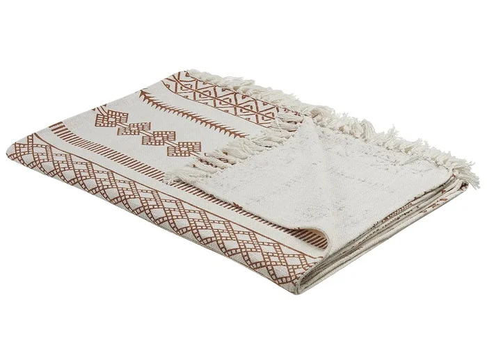 Manta JORHAT Algodón 130 x 180 cm Beige