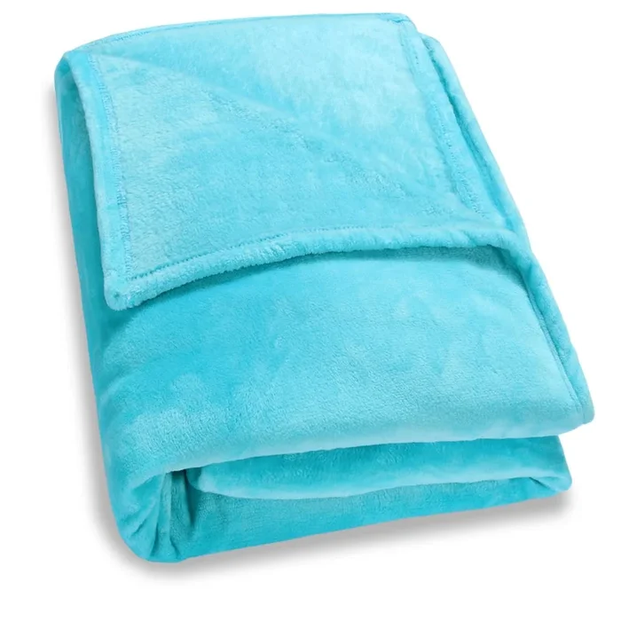 Manta para sofás Microfibra azul claro 200x150cm