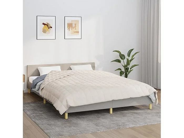 Manta Ponderada Crema Claro 220×230 cm 11 kg Tejido
