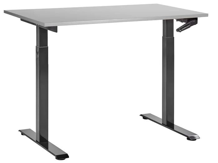 Manual Adjustable Standing Desk DESTINES Grey/ Black 120 cm 72 cm