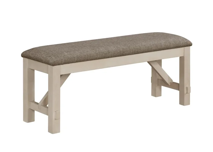 Maribelle Chalk and Gray Dining Bench
