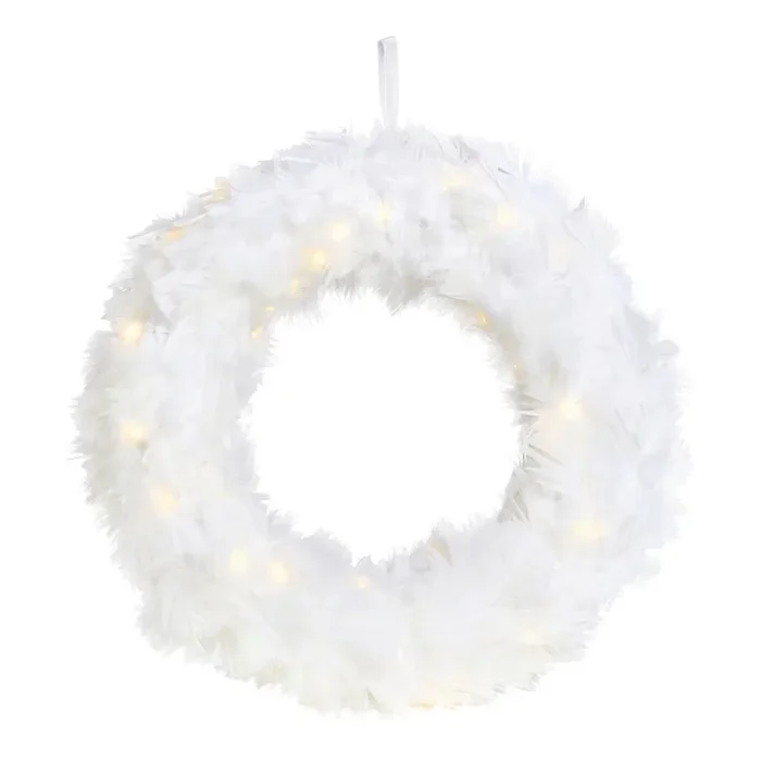 Markslöjd 705290 – Corona de Navidad LED FEATHER LED/1,2W/3xAA d. 35 cm