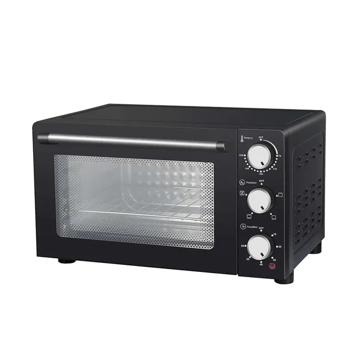MELCHIONI FAMILY ENJOY 24 Horno Eléctrico de sobremesa de 24 L, 1200 W, Ventilado, Grill y Combinado, Accesorios Incluidos, Negro