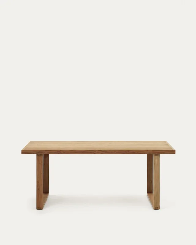 Mesa 100% exterior Canadell de madera maciza de teca reciclada 180 x 90 cm