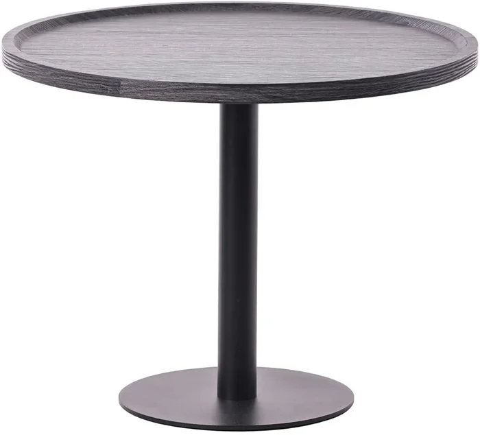 Mesa auxiliar Aspen Madera Gris Ø 60 cm