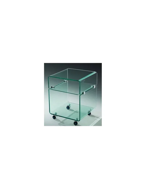 Mesa Auxiliar De Diseño Minimalista Folki 40×40, Cristal