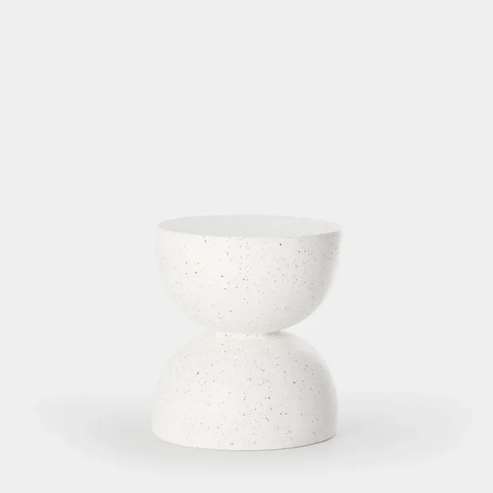 Mesa auxiliar efecto terrazo color blanco Argos – Klast