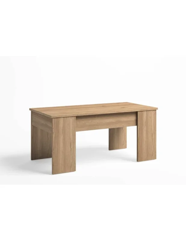 MESA CENTRO ELEVABLE NATURA 100 x 50 cm. Color NATURAL.