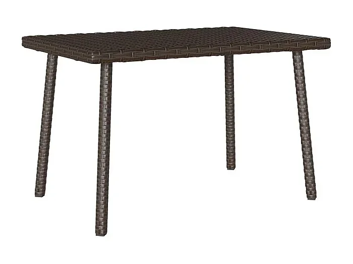 Mesa centro jardín rectangular marrón 60x40x37 cm
