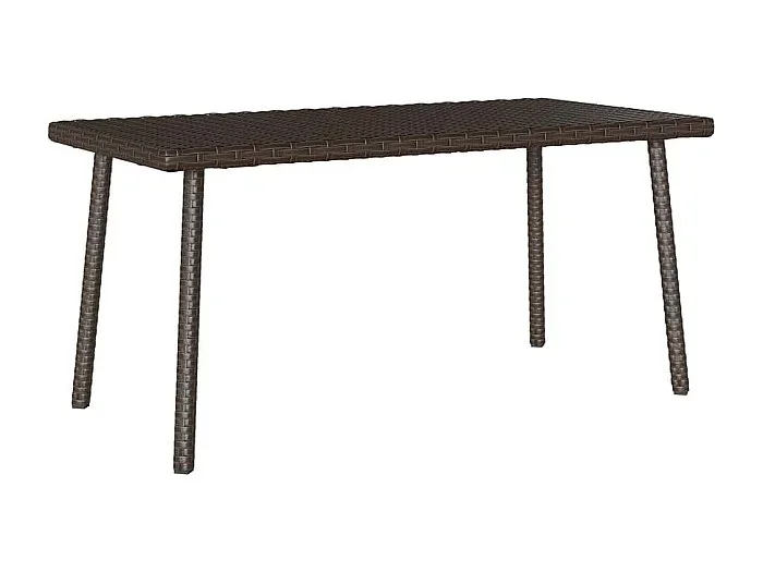 Mesa centro jardín rectangular marrón 80x40x37 cm