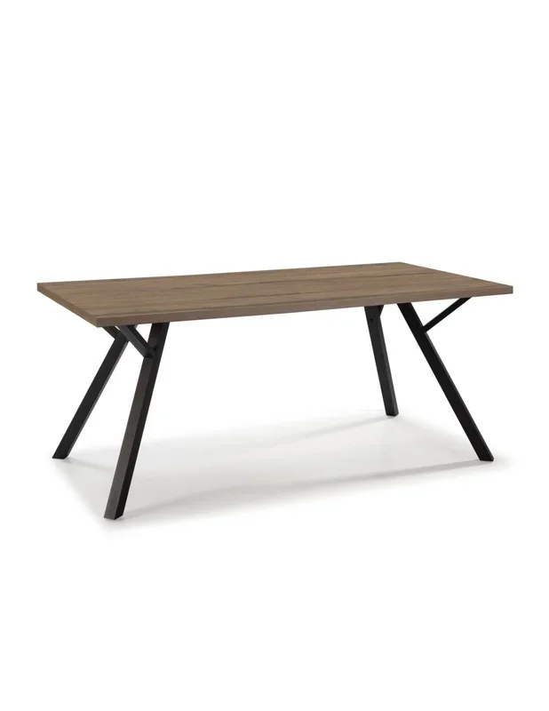 MESA COMEDOR PAOLA 160X90 MELAMINA y patas METAL NEGRO.